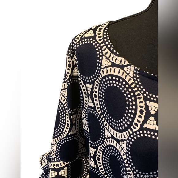 EUC Always Indigo Blue & White Midi Dress 2XL - Picture 5 of 8